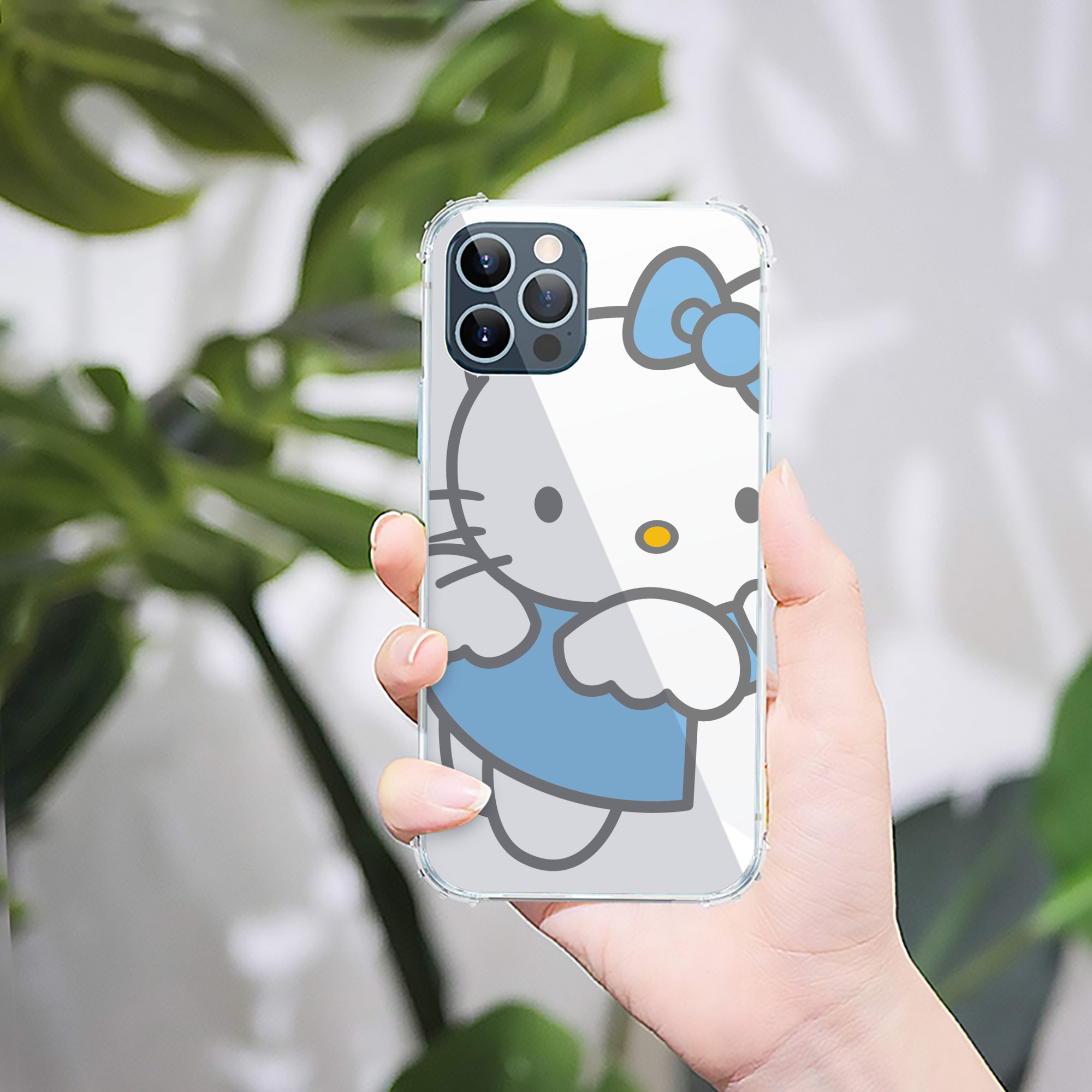 （画像用） Hello Kitty ハローキティ 【iPhone 12シリーズ対応】透明スマホケース（クリアソフトケース）